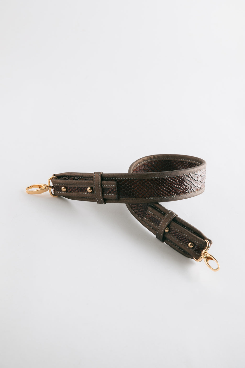 SHOULDER STRAP — PYTHON CACAO