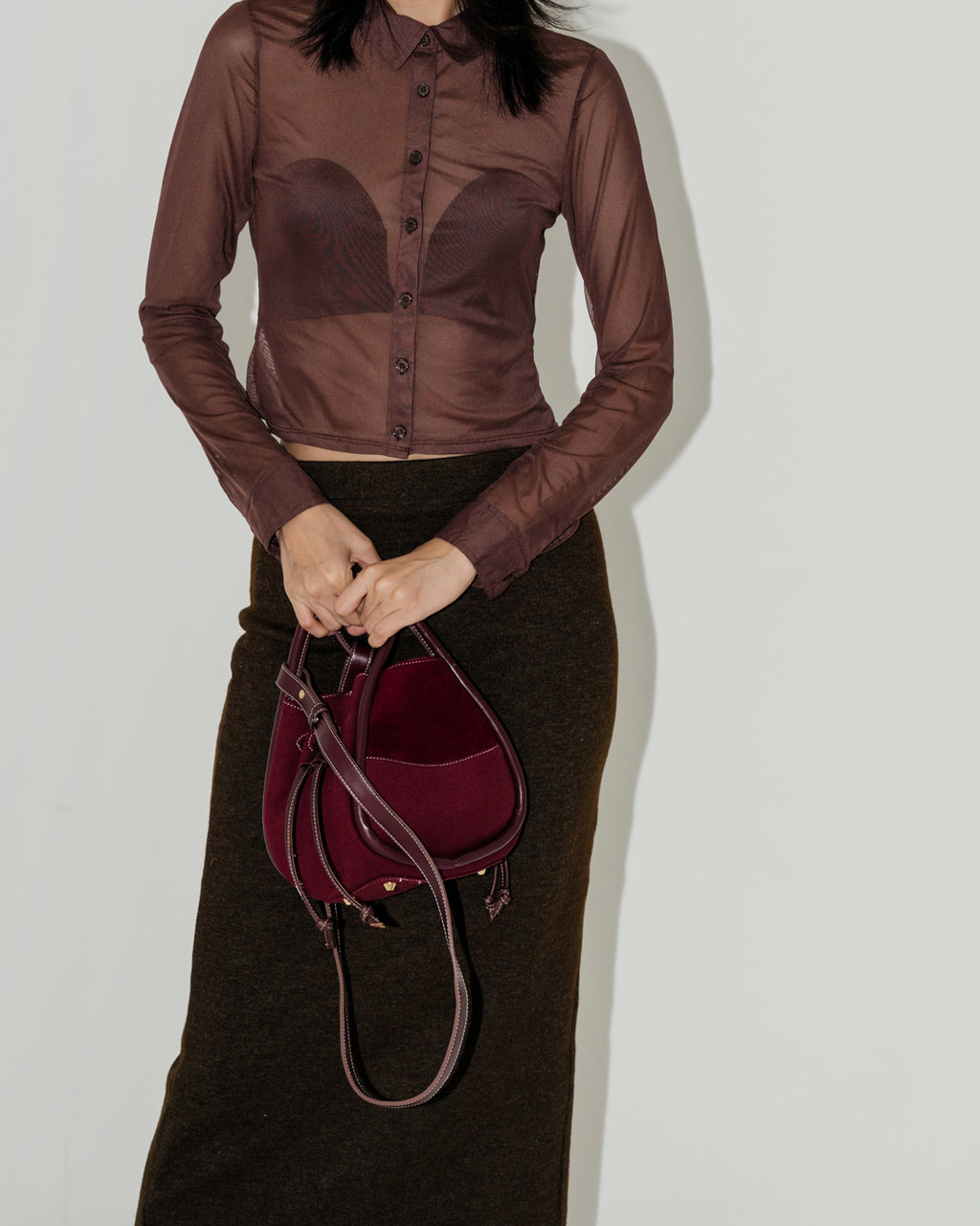 BENTO MINI DRAWSTRING — BURGUNDY WINE