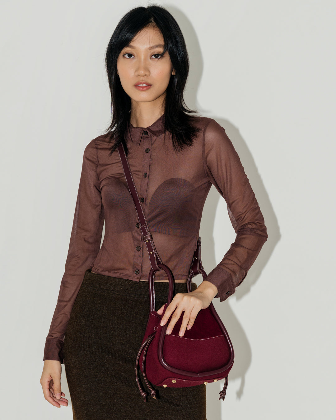 BENTO MINI DRAWSTRING — BURGUNDY WINE