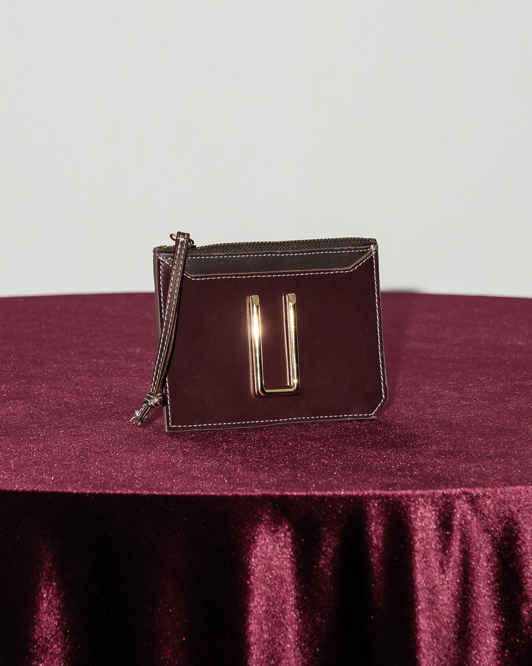 CARD WALLET — BURGUNDY WINE