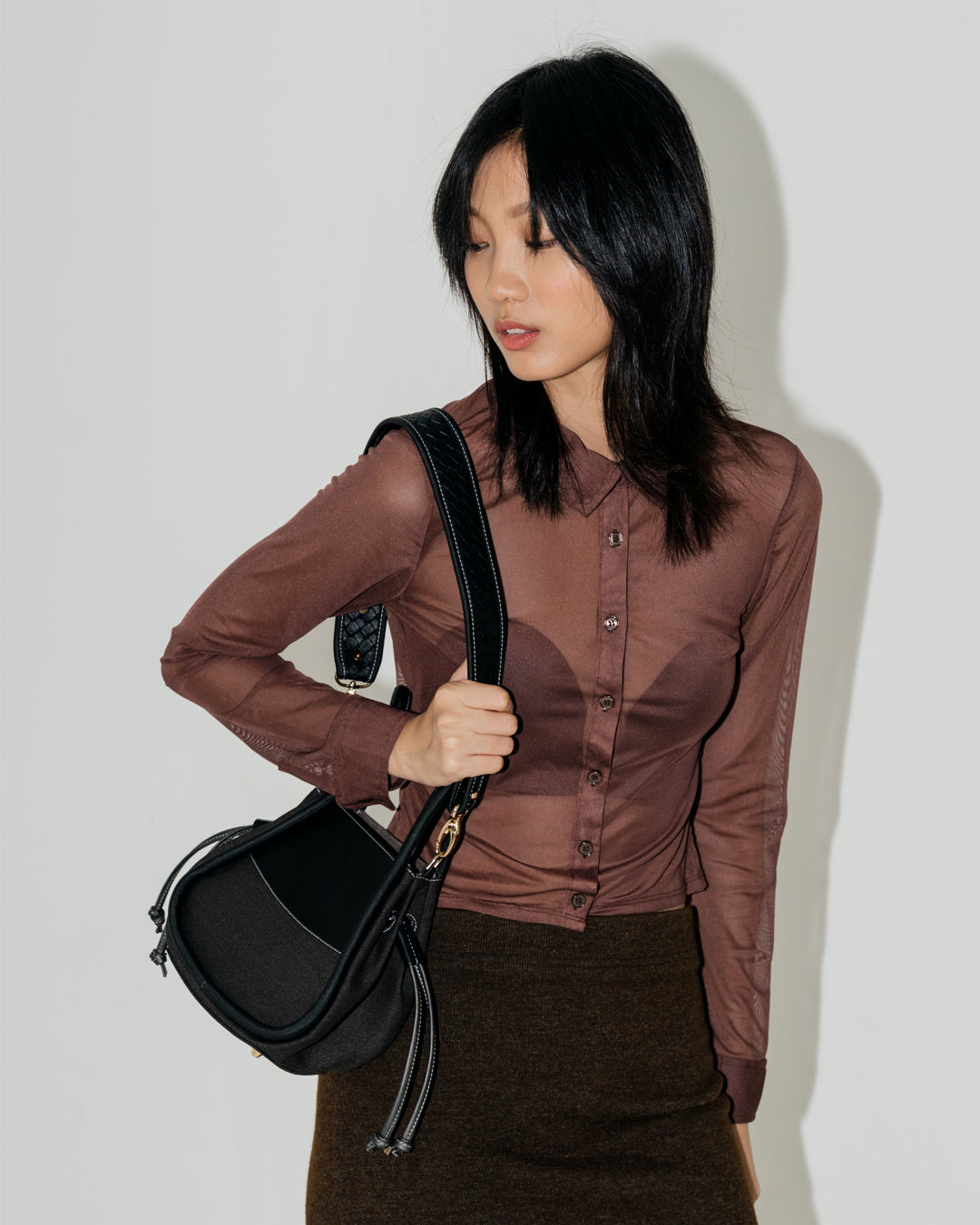 SHOULDER STRAP — BLACK WOVEN