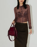 SHOULDER STRAP — BURGUNDY WINE
